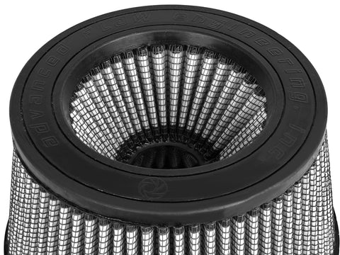 aFe MagnumFLOW Dry S Air Filter 5in. F x 5-3/4in. B x 4-1/2in. T (INV) x 3-1/2in. H - 21-91130