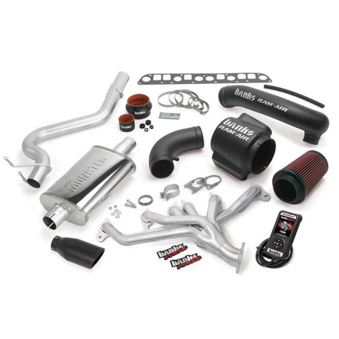 Banks Power 04-06 Jeep 4.0L Wrangler Unlimited PowerPack System - SS Single Exhaust w/ Black Tip - 51337-B