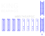 King Subaru FA20/Toyota 4U-GSE (Size .026) pMaxKote Performance Main Bearing Set - MB5745XPGC.026