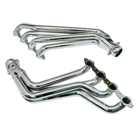 BBK 10-15 Camaro LS3 L99 Long Tube Exhaust Headers With Converters - 1-3/4 Chrome - 4021