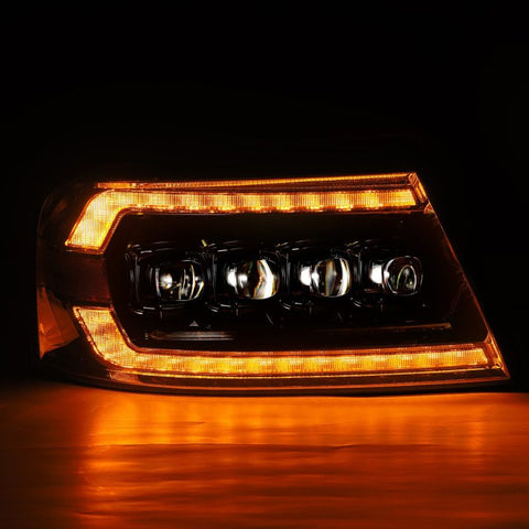 AlphaRex 04-08 Ford F-150 (No 2004 Heritage) NOVA-Series LED Proj HL Chrome w/Actv Light / Seq. Sig - 880130