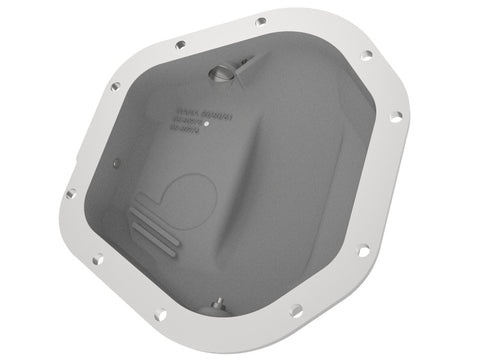 afe Front Differential Cover (Raw; Street Series); Ford Diesel Trucks 94.5-14 V8-7.3/6.0/6.4/6.7L - 46-70080