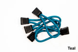 Fishbone Offroad Paracord Zipper Pulls 5 Pcs Teal - FB51279-3