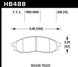 Hawk Performance Ceramic Street Brake Pads - HB488Z.629