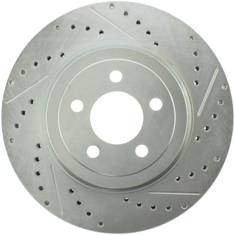 StopTech Select Sport 10-14 Dodge Challenger Drilled and Slotted Front Left Brake Rotor - 227.63061L