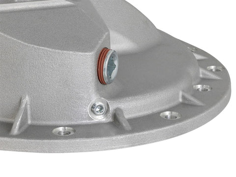 aFe Power Rear Differential Cover Raw w/Machined Fins Street Ser. 16-17 Nissan Titan XD (AAM 9.5-14) - 46-70360