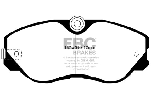 EBC 87-89 Nissan 300ZX 3.0 Turbo Ultimax2 Front Brake Pads - UD358
