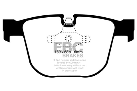EBC 08-10 BMW M3 4.0 (E90) Ultimax2 Rear Brake Pads - UD919