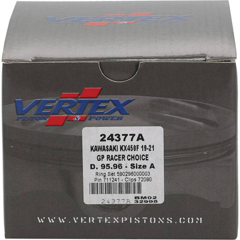 Vertex Piston 19-23 Kawasaki KX 450 F 450cc Forged GP Racers Choice Piston Kit - 24377A