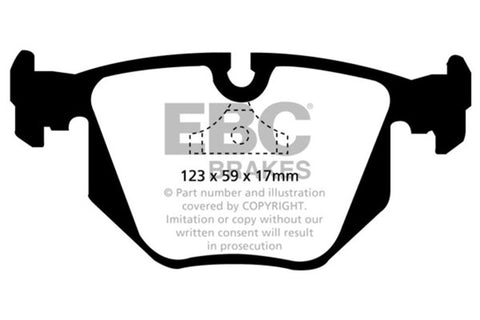 EBC 94-99 BMW M5 3.8 (E34) Redstuff Rear Brake Pads - DP3871C