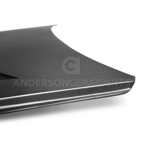 Anderson Composites 15-17 Ford Mustang (Excl. GT350/GT350R) Type-TT Double Sided Hood - AC-HD15FDMU-TT-DS