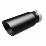 MagnaFlow Tip Stainless Black Coated Single Wall Round Single Outlet 5in Dia 4in Inlet 13in L - 35238