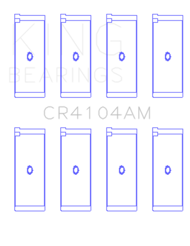 King Engine Bearings Audi Abb/Abm/Adp/Pp/Rn (Size +0.50mm) Connecting Rod Bearing Set - CR4104AM0.5