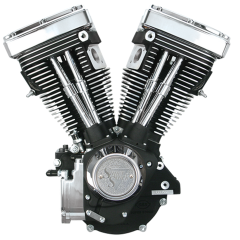 S&S Cycle 84-99 BT V80 Long Block Engine - Wrinkle Black - 310-0233