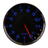 Autometer Spek-Pro Gauge Tachometer 5in 11K Rpm W/Shift Light & Peak Mem Black/Chrome - P23931