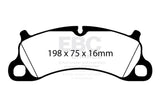 EBC 12-15 Porsche 911 (991) (Cast Iron Rotor only) 3.8 Carrera S Yellowstuff Front Brake Pads - DP42144R