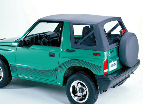 Bestop 89-94 Tracker/Sidekick Replace A-Top (Black Denim Clear Windows No Door Skins Included) - 51362-15