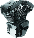 S&S Cycle 06-17 Dyna T124 Black Edition Long Block Engine - Wrinkle Black - 310-0900A