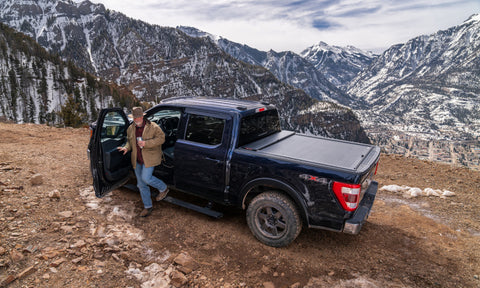 AMP Research 21-23 Ford F150 PowerStep Plug N Play - Black (See 76252-01A For Hybrid) - 76152-01A