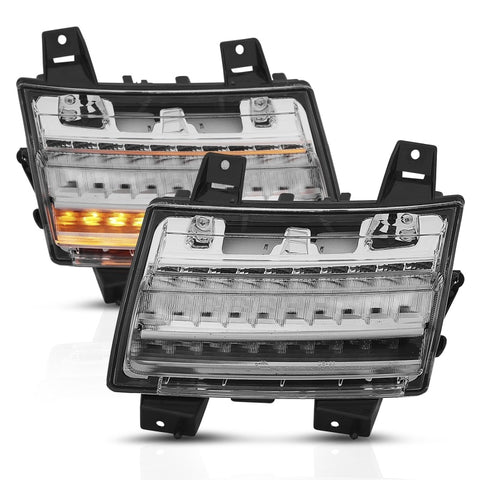 ANZO 18-19 Jeep Wrangler JL Halogen Chrome Clear w/ Sequential Signal - 511083