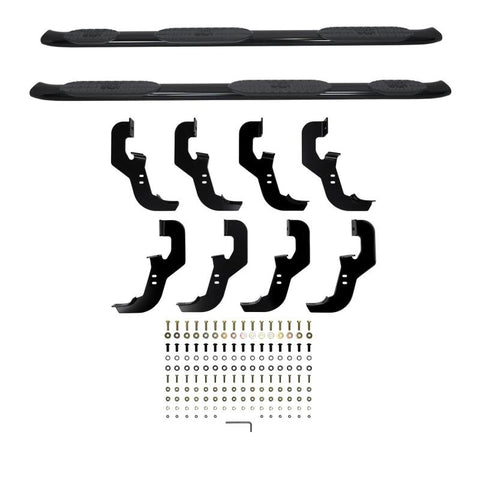 Westin 2019 Chevrolet Silverado Crew Cab w/ 6.5ft Bed PRO TRAXX 5 W2W Oval Nerf Step Bars - Black - 21-534695