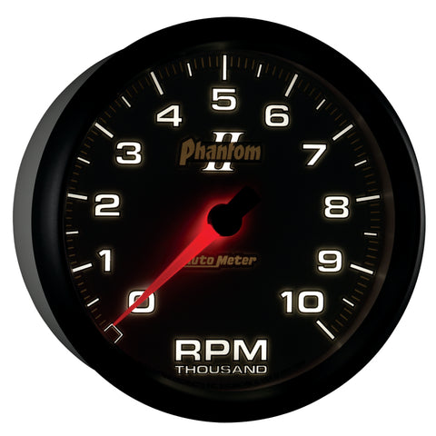 Autometer Phantom II 5in Electrical 10K RPM In-Dash Tachometer - 7598