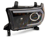 Raxiom 07-13 Toyota Tundra Axial Series Projector Headlights w/ LED Bar- Blk Housing (Clear Lens) - TU16006