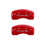 MGP 4 Caliper Covers Engraved Front 2016/CIVIC Engraved Rear 2016/CIVIC Yellow finish black ch - 20218SCVCYL