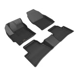 3D MAXpider 22-23 Toyota Corolla Cross FWD Kagu Black Floor Mats - Row 1/2 - L1TY29301509