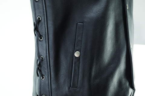 River Road Old Skool Leather Vest Black - Large - 094433