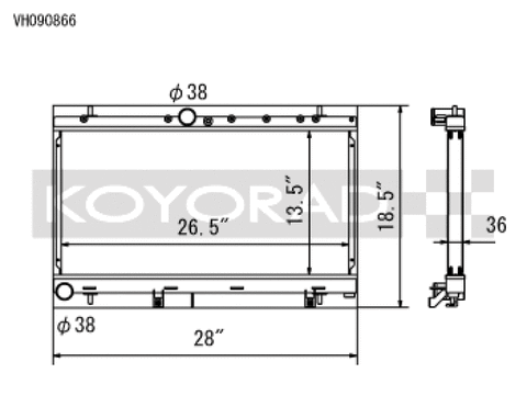 Koyo 2002 Subaru Impreza WRX 2.0L Turbo Radiator - VH090866