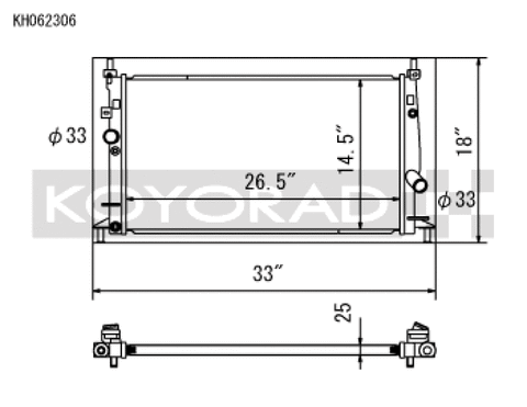Koyo 10-14 Mazda Mazda3/Mazdaspeed3 2.3L/2.5L I4 Radiator - KH062306
