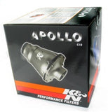 K&N Universal Apollo Black Cold Air Intake - 70mm OD FLG PP - RC-5052AB