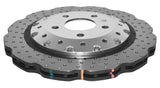 DBA 13-16 Audi RS5 (w/Scalloped edge Iron Discs) Rear 5000 Series Drilled Wavy Rotor w/Silver Hat - 52835WSLVXD