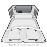 DEI 11-18 Jeep Wrangler JK 4-Door Boom Mat Rear Side Window Trim - 2 Piece - White - 50151
