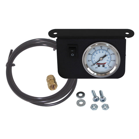 Kleinn Illuminated Single Needle 160 PSI Dash Panel Gauge w/ On/Off Switch - 1301