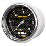 Autometer Marine Carbon Fiber Ultra-Lite Gauge 3-3/8in Tachometer 6K RPM - 200752-40