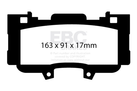 EBC Racing 2015 Ford Mustang 2.3L RP-1 Race Front Brake Pads - DP83042RP1