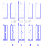 King Engine Bearings Chrysler 350/361/383/403 Main Bearing Set - MB555HP010