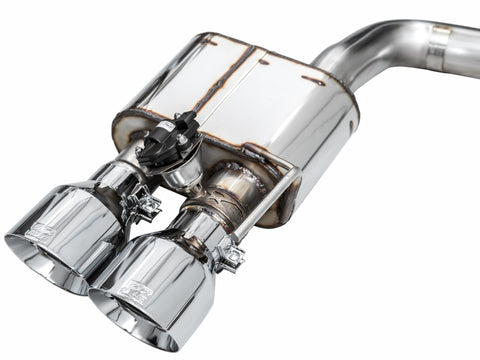 AWE 2024 Ford Mustang Dark Horse S650 RWD SwitchPath Cat-Back Exhaust w/ Quad Chrome Silver Tips - 3025-42375