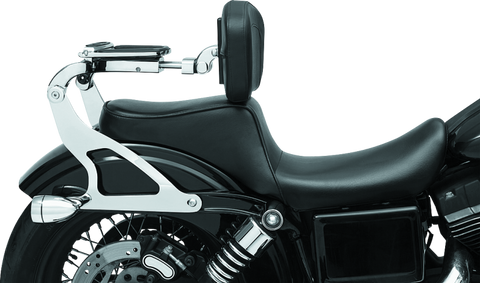 Kuryakyn Fixed Mounts Multi-Purpose Driver & Passenger Backrest 06-17 Dyna Models Chrome - 7095