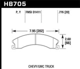 Hawk Chevy/GMC Express/Silverado/Savana/Sierra 15/25/35/4500 SuperDuty Rear LTS Brake Pads - HB705Y.776