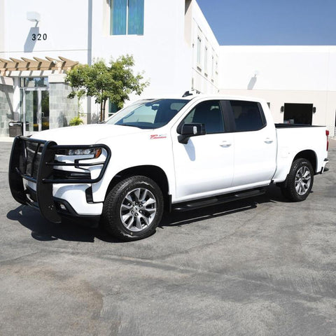 Westin 2019 Chevrolet Silverado/Sierra 1500 Crew Cab Platinum 4 Oval Nerf Step Bars - Black - 21-4135
