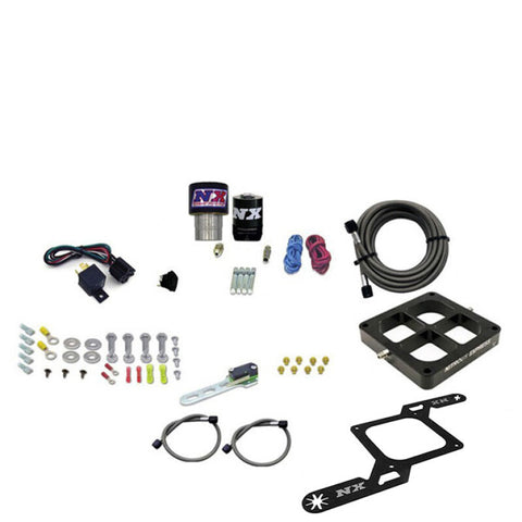 Nitrous Express Single Entry Crossbar RNC .178 4150 Flange Nitrous Kit (250-650HP) w/No Bottle - 63970-00