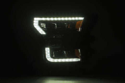 AlphaRex 17-20 Ford Raptor NOVA LED Proj Headlights Plank Style Matte Black w/Activ Light/Seq Signal - 880152