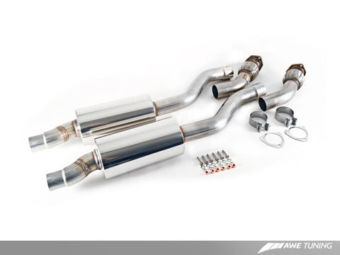 AWE Tuning Audi B8 / C7 3.0T Resonated Downpipes for S4 / S5 / A6 / A7 - 3215-11030