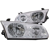 ANZO 2000-2001 Toyota Camry Crystal Headlights w/ Halo Chrome - 121124