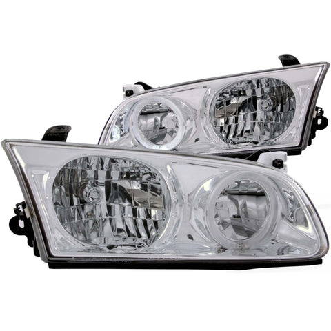 ANZO 2000-2001 Toyota Camry Crystal Headlights w/ Halo Chrome - 121124