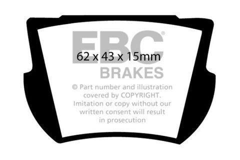 EBC 66-74 Lotus Elan 1.6 Greenstuff Rear Brake Pads - DP2145