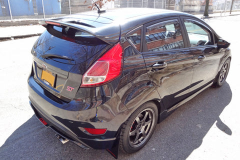 Rally Armor 13-19 USDM Ford Fiesta ST Black UR Mud Flap w/ Red Logo - MF29-UR-BLK/RD